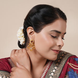 Stunning kundan gold plated cute earring