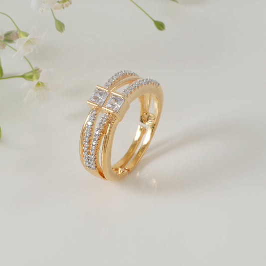 Delicate diamond finger ring for women