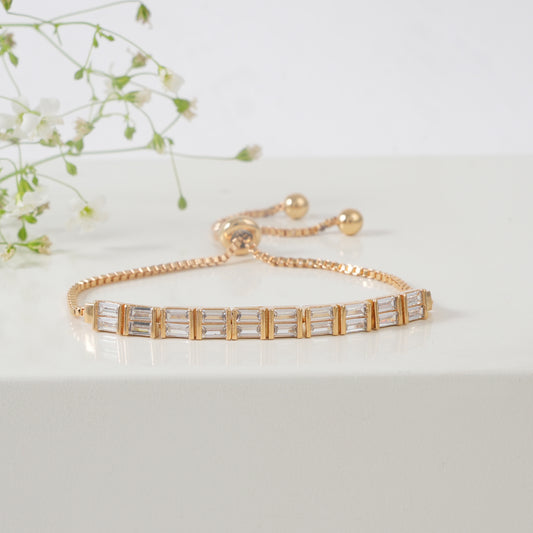 Cute elegant white cz diamond openable bracelet