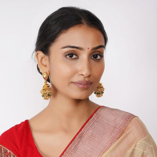 jewellery with silk saree