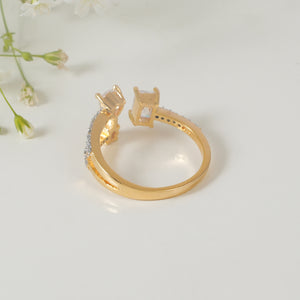 Cute openable diamond ring