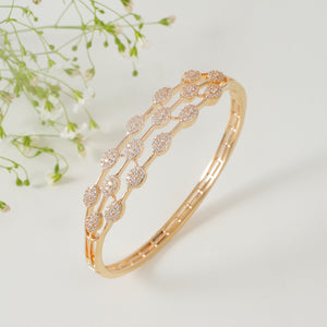 Stunning diamond studded cuff bracelet