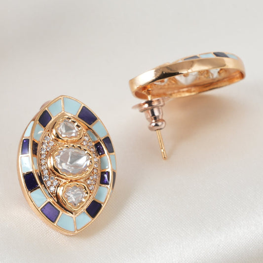 Stunning kundan enamel studs
