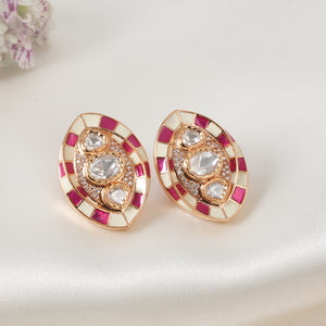 Stunning kundan enamel studs
