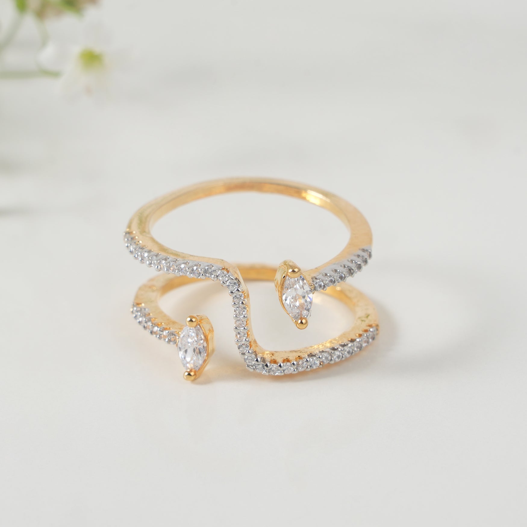 Delicate chic diamond ring