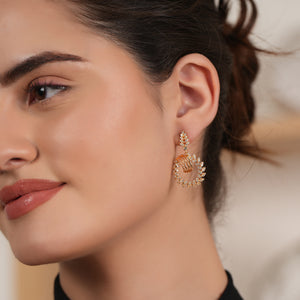 Cute diamond studded dangler earring