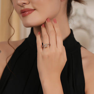 Beautiful women finger ring with cz diamond
