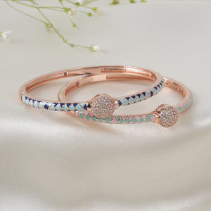 Amazing delicate enamel cz diamond bracelet for women