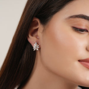 Cute cz diamond stud earring