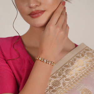 Stunning kundan Cz diamond bracelet for women