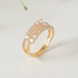 Elegant stackable CZ diamond ring