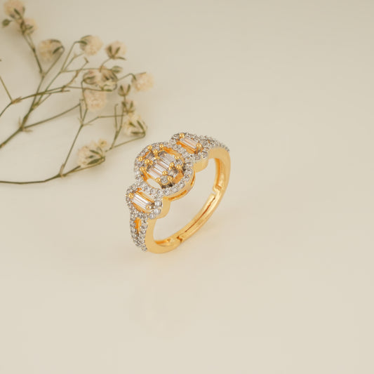 Cute cz diamond finger ring for women