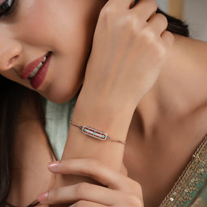 Sleek meenakari gold plated free size bracelet