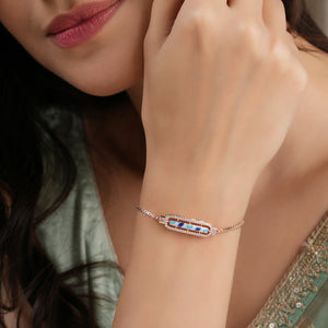 Sleek meenakari gold plated free size bracelet