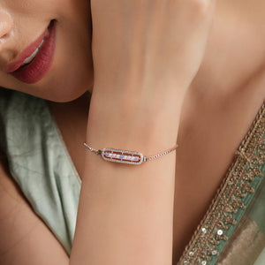 Sleek meenakari gold plated free size bracelet