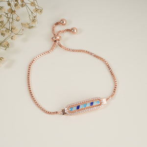 Sleek meenakari gold plated free size bracelet