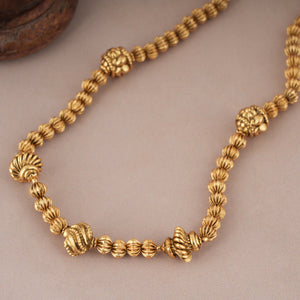 Stunning ball antique gold plated mala