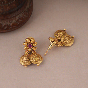 Stunning long antique gold maa lakshmi mangalsutra set for women I Temple Jewellery