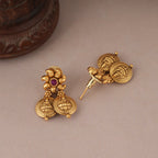 Stunning long antique gold maa lakshmi mangalsutra set for women I Temple Jewellery