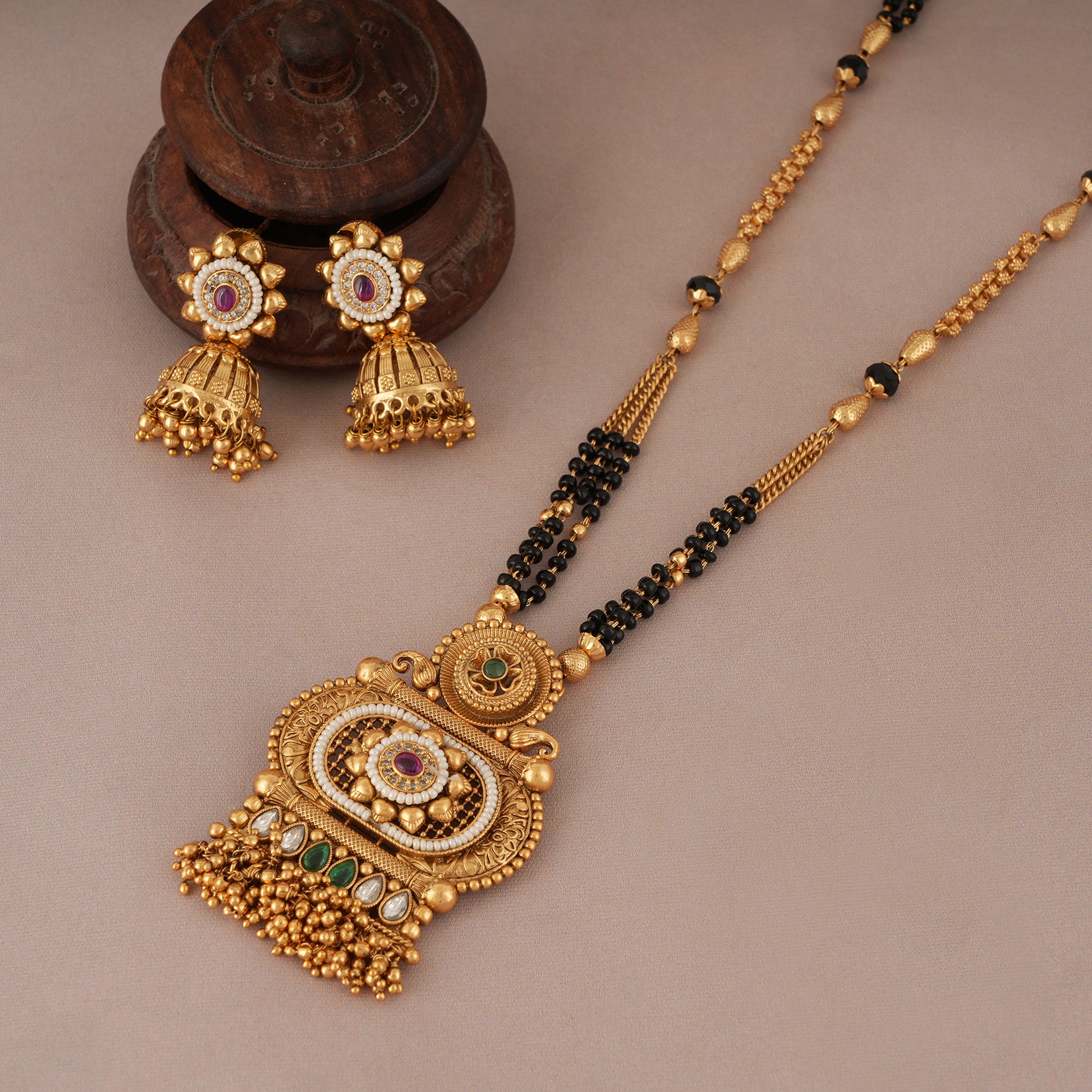 Gold Jewellery Beautiful Modern Heavy Mangalsutra Design Long