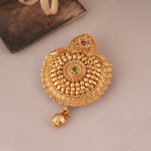 Stunning ball drop gold plated hair choti for women