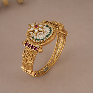 Stunning pearl antique gold openable kada