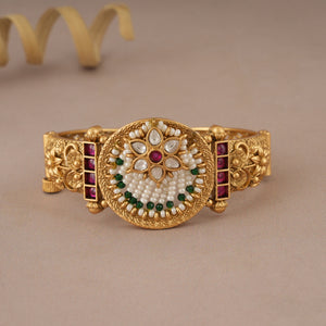 Stunning pearl antique gold openable kada