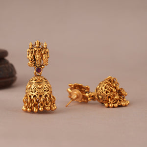 Auspicious ram darbaar antique gold necklace set