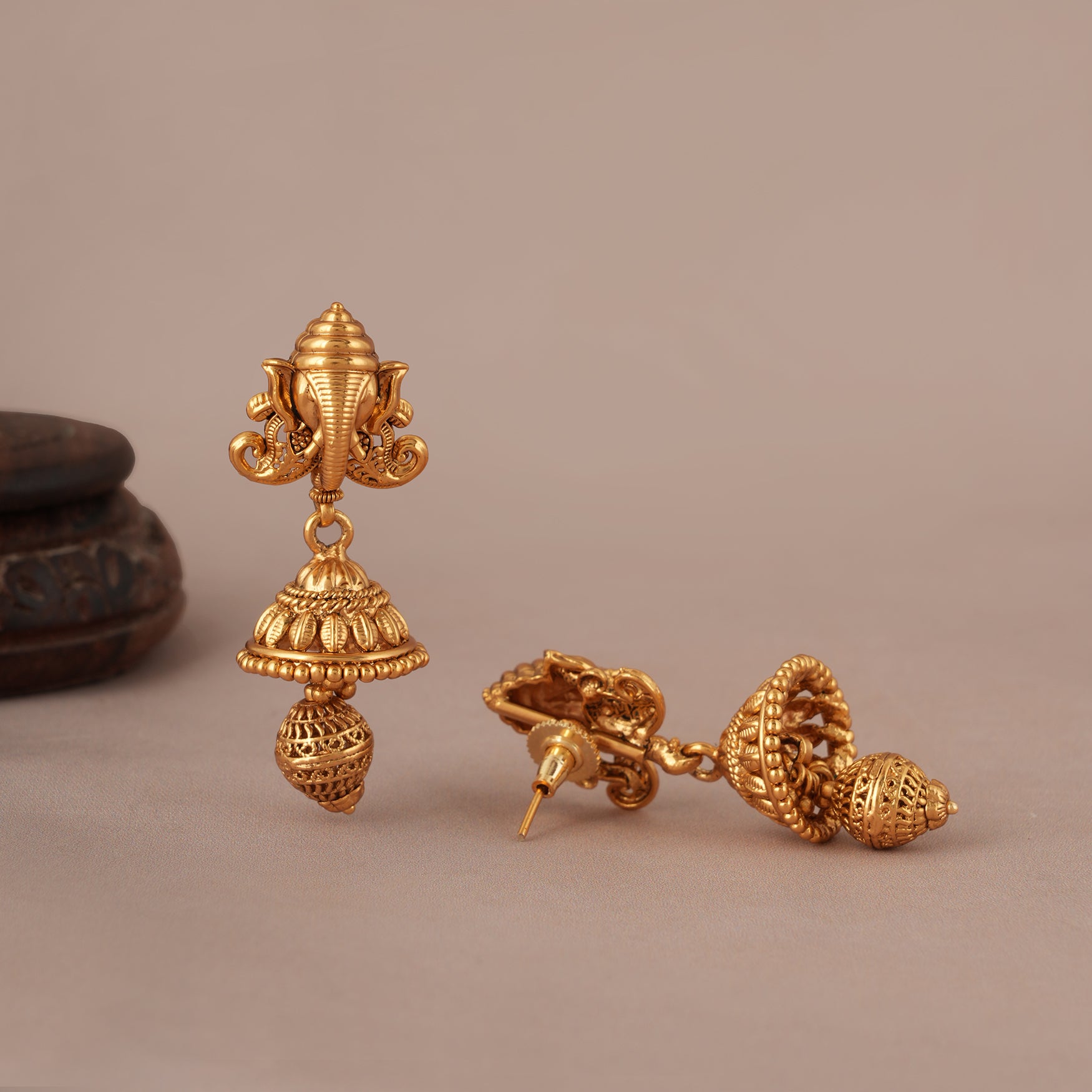 Stunning antique gold ram sita necklace set