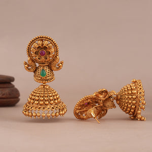 Stunning antique gold jhumka earring for women