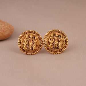 Beautiful antique gold ram darbaar pendant set