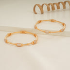 Stunning antique gold spiral diamond bangle set