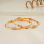 Stunning antique gold spiral diamond bangle set