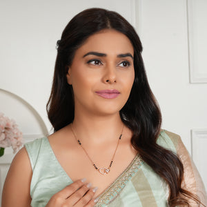 Cute gold plated heart mangalstura