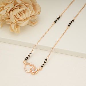 Cute gold plated heart mangalstura