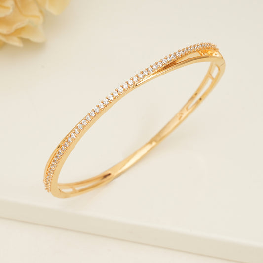 Cute sleek cz diamond openable kada bracelet