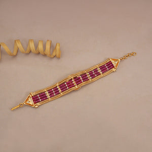 Amazing antique gold ruby stone bracelet