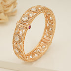 Stunning gold plated kundan kada bangle