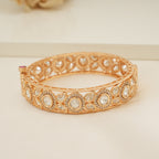 Stunning gold plated kundan kada bangle