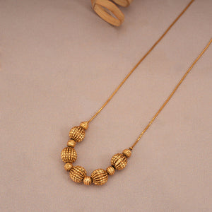 Cute antique gold ball string chain