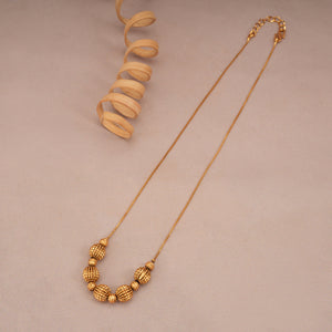 Cute antique gold ball string chain