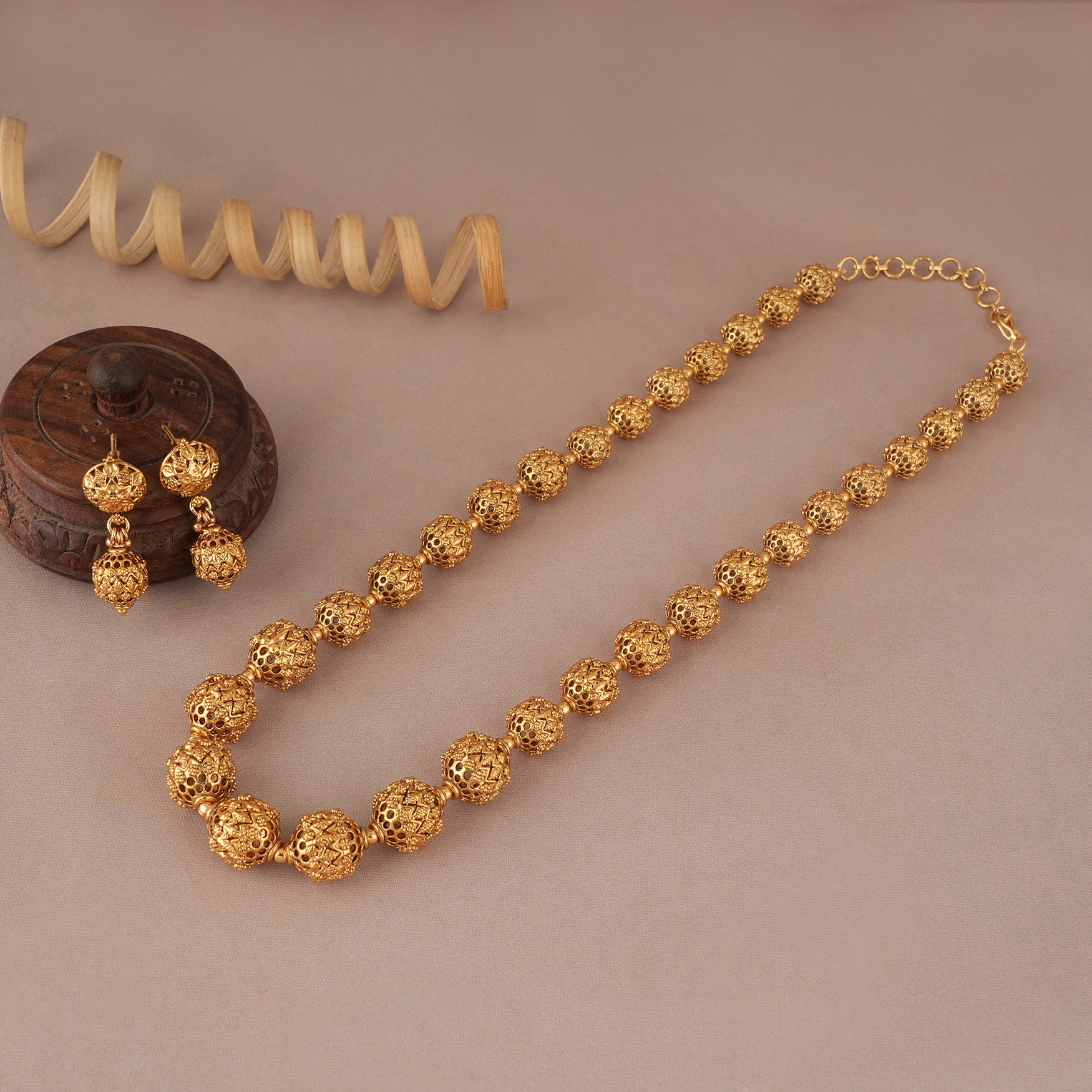 Beautiful antique gold mala set for women I Free Cod smarsjewelrys