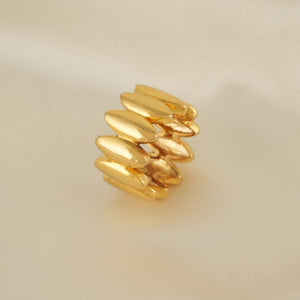 Stunning gold plated demi fine finger ring
