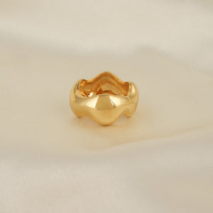 Cute gold plated spiral demi fine finger ring