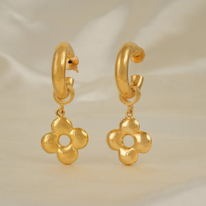 Long gold plated demi fine earring
