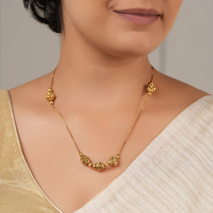 Cute delicate antique gold ball chain