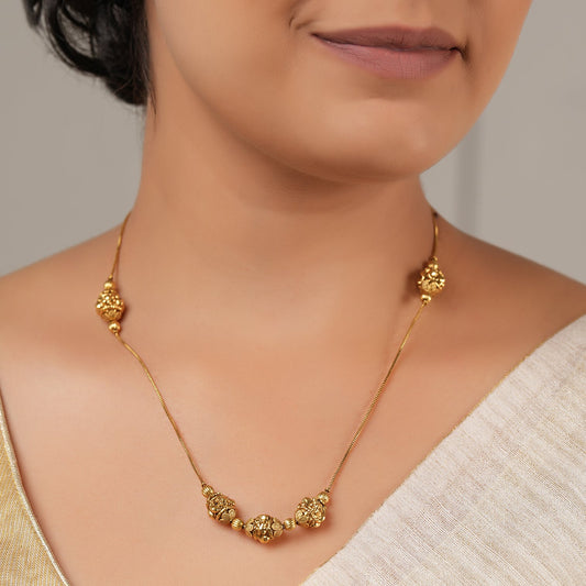 Cute delicate antique gold ball chain