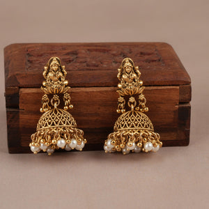 Auspicious antique gold ruby maa lakshmi necklace set | Temple jewellery