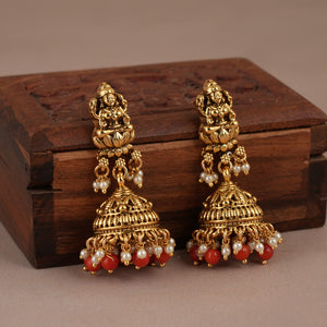 Amazing antique gold maa lakshmi necklace set for women