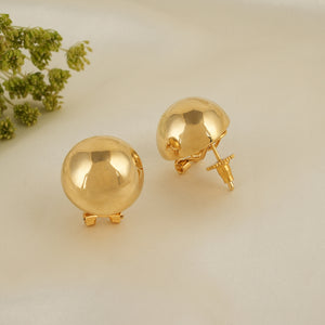 Cute gold plated demi fine stud earring for women